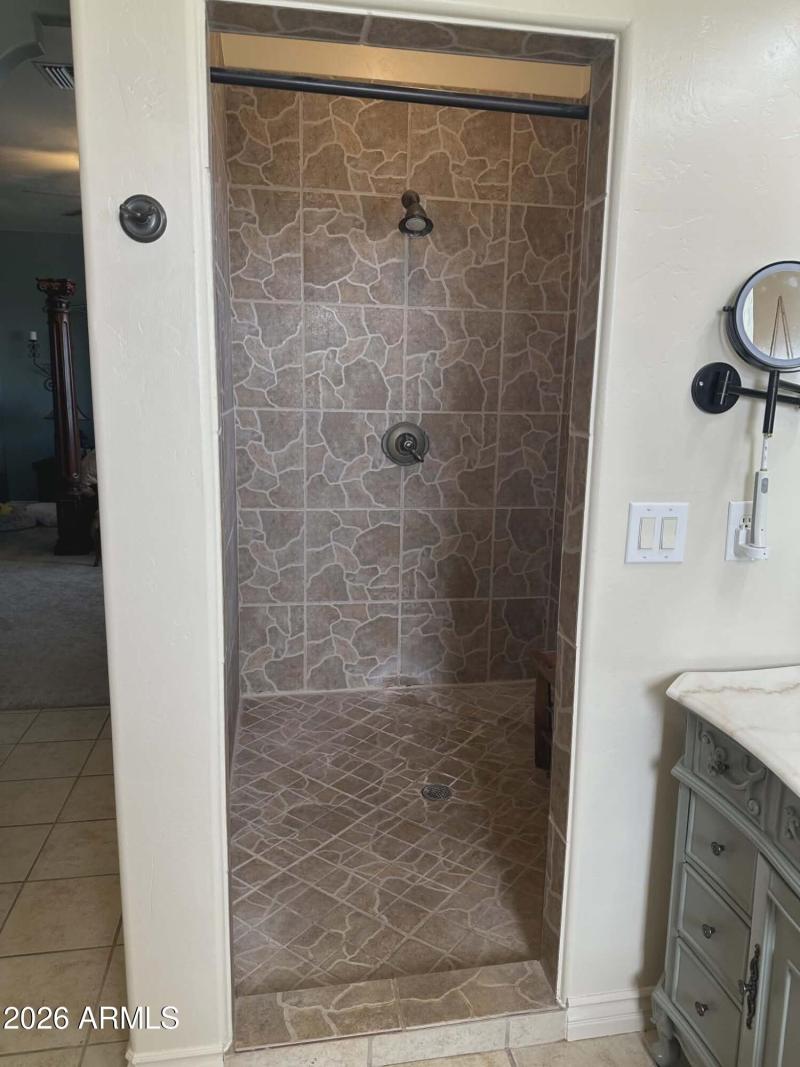Walk In oversized Tiled Shower