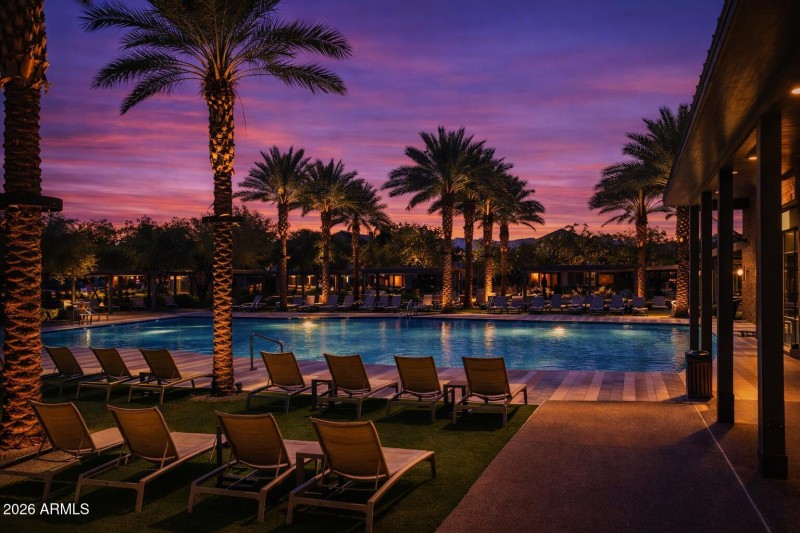 Community Pool Twilight