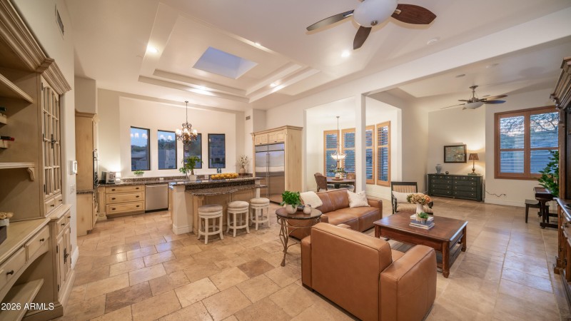 Twilight kitchen family room