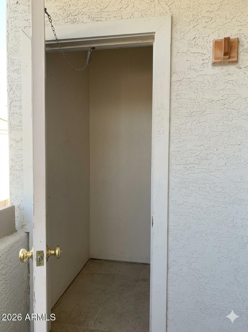 Outside storage closet