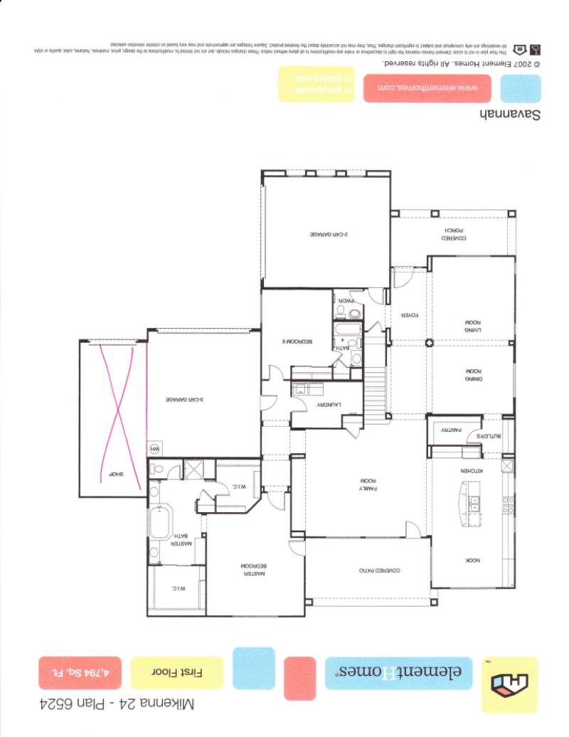 Downstairs Floorplan 1242 Canary