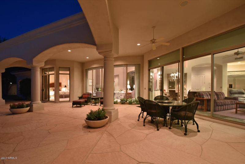 Backyard eating area