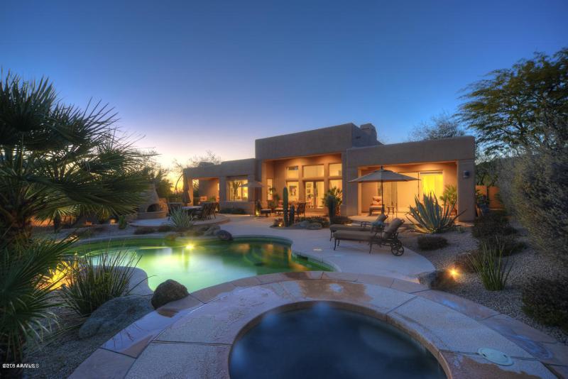 backyard sunset boulders