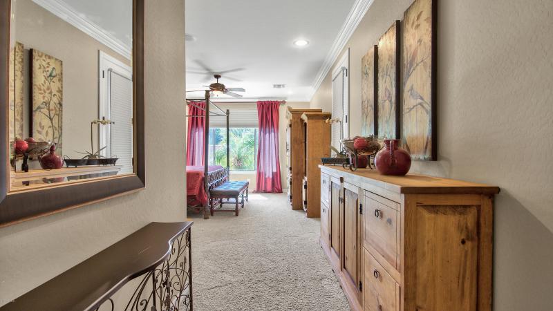 In the master bedroom