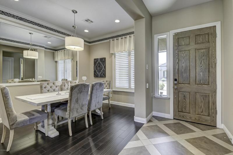 Front Door and Dining Room