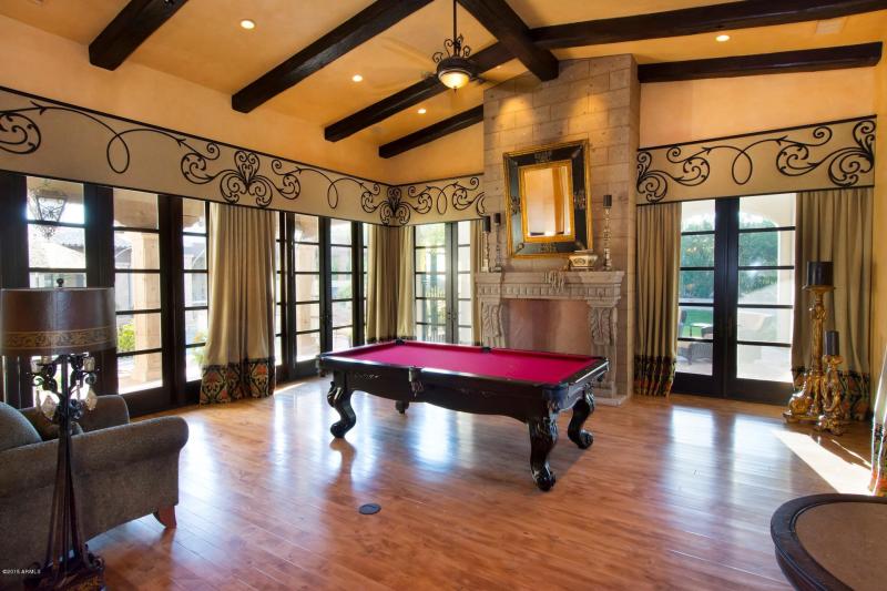 CUSTOM POOL TABLE W/MOTHER OF PEARL INLA