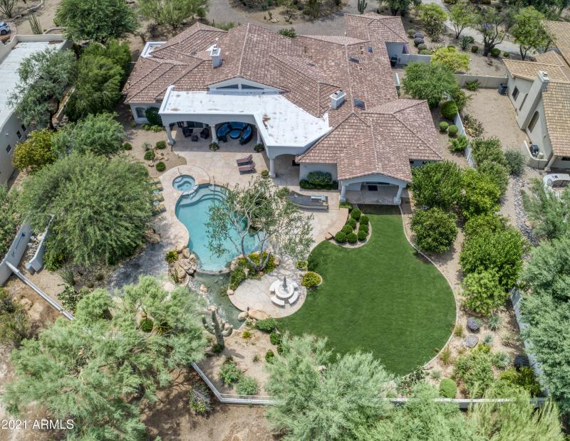 Aerial Backyard Exterior View