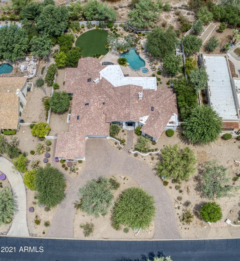 Aerial Front Birds Eye View