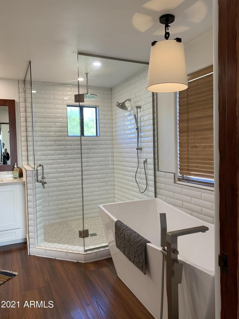 master tub and shower