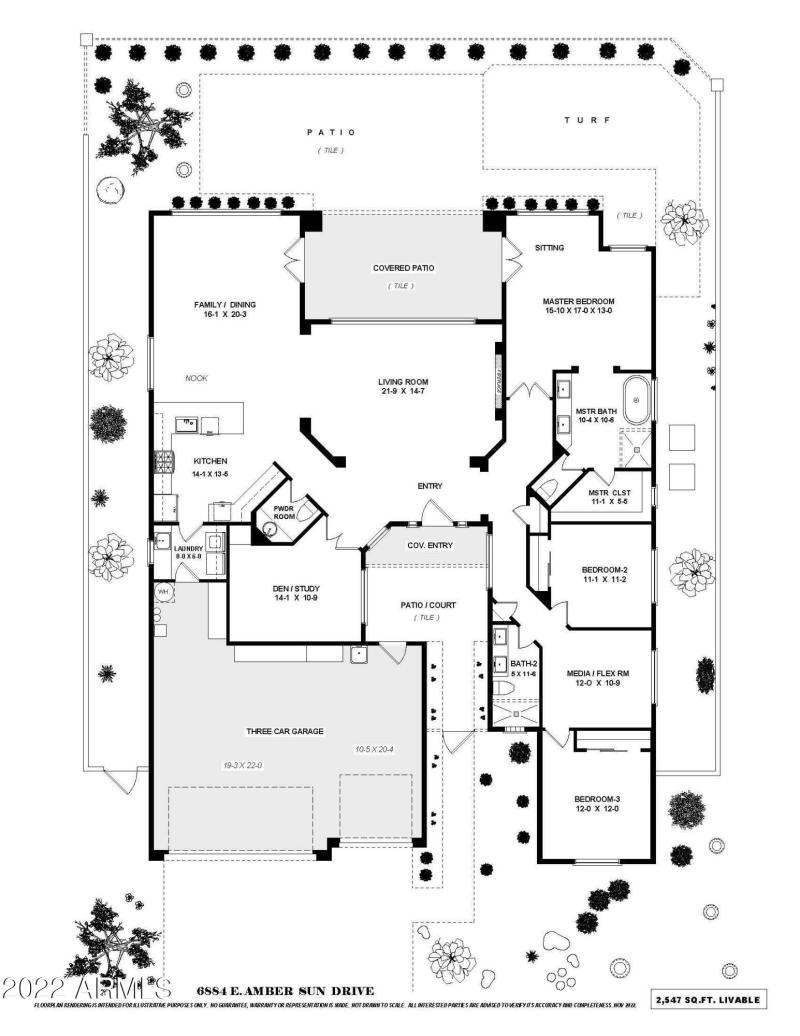 6884 East Amber Sun Drive - Floor Plan