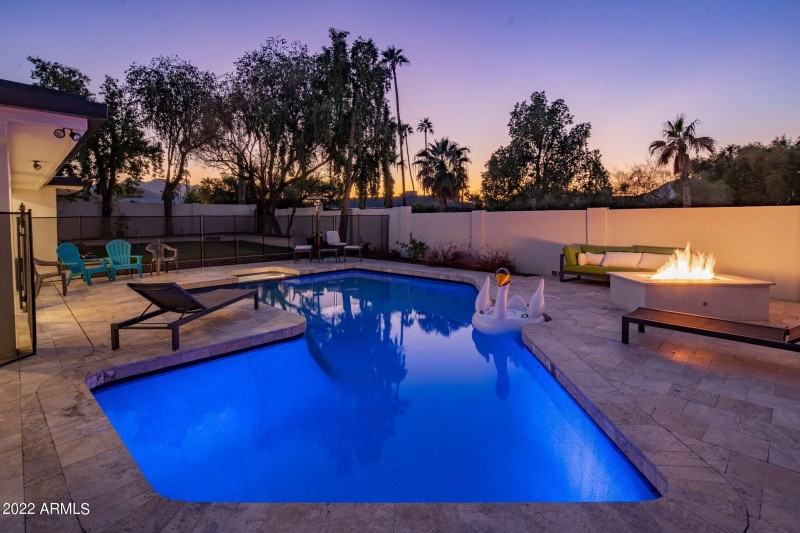 Backyard with Heated Pool