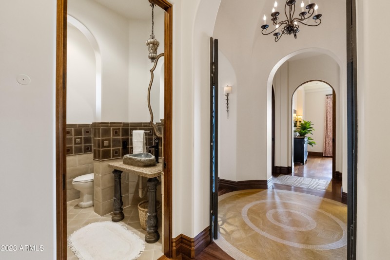 Powder Bathroom to Hallway