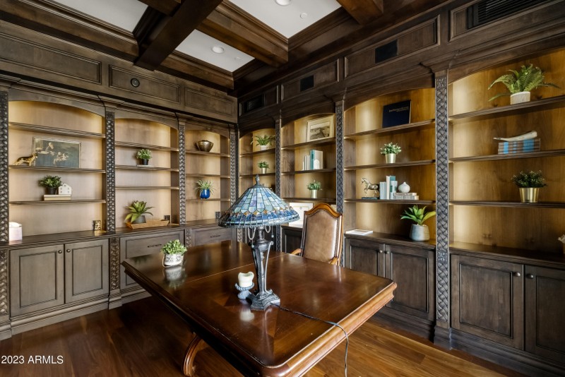 Dark Wood Office 2 with Double Doors