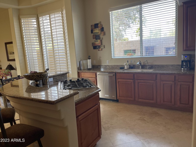 SINK AND DISHWASHER ALONG WALL
