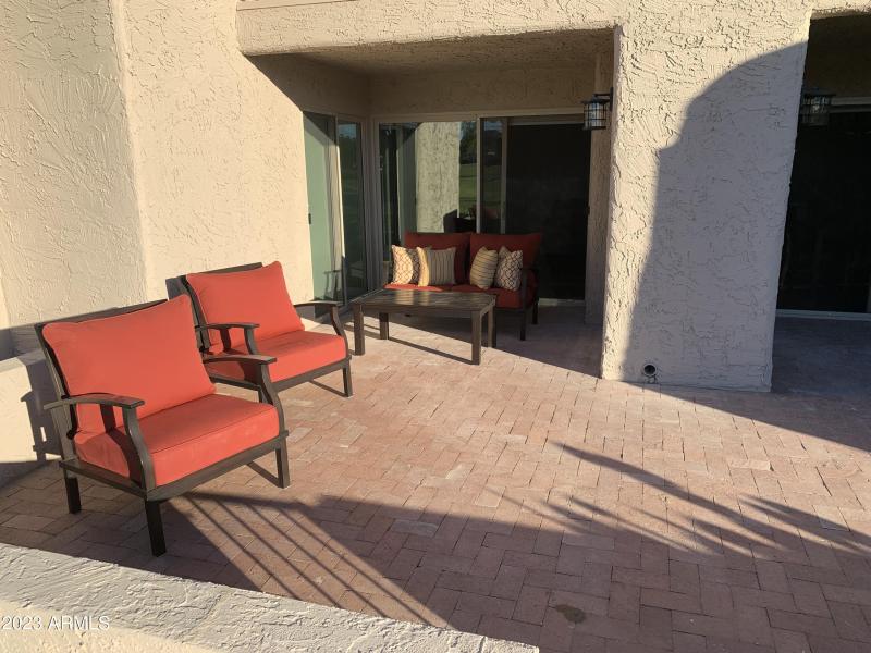 Large private patio