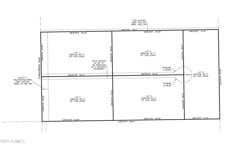 Lot Layout with measurements