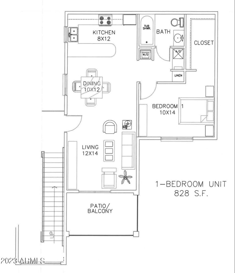 1-Bedroom Floor Plan