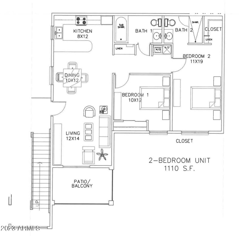 2-Bedroom Floor Plan
