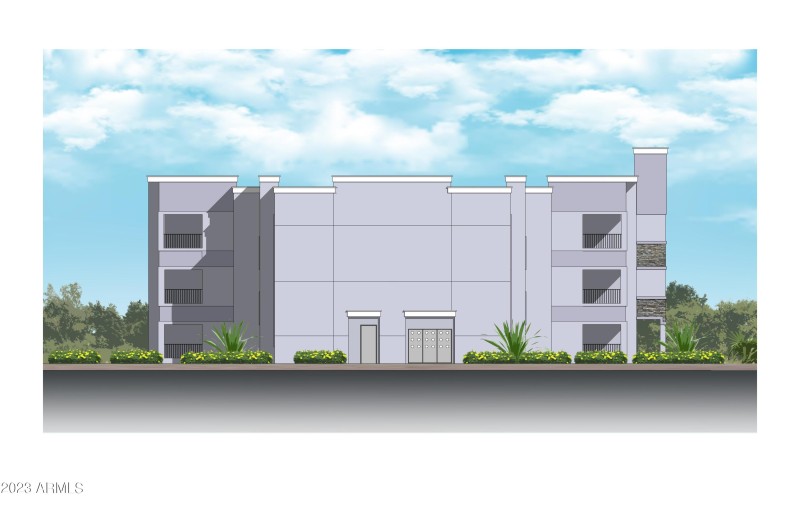 Left colored elevation