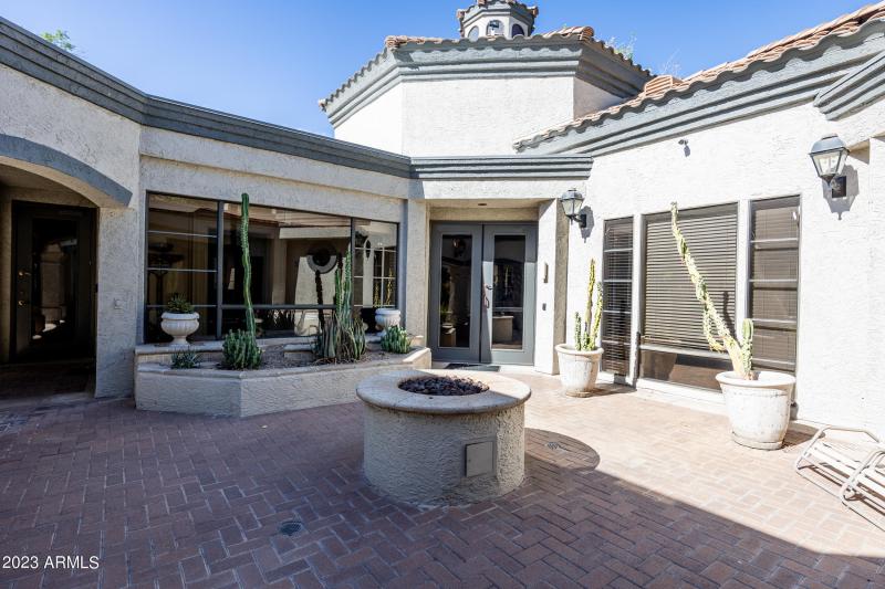 outdoor firepit in community area