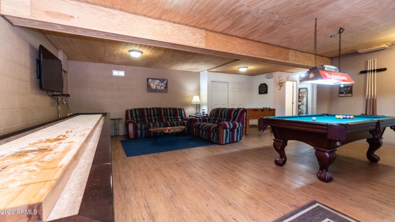 downstairs game room