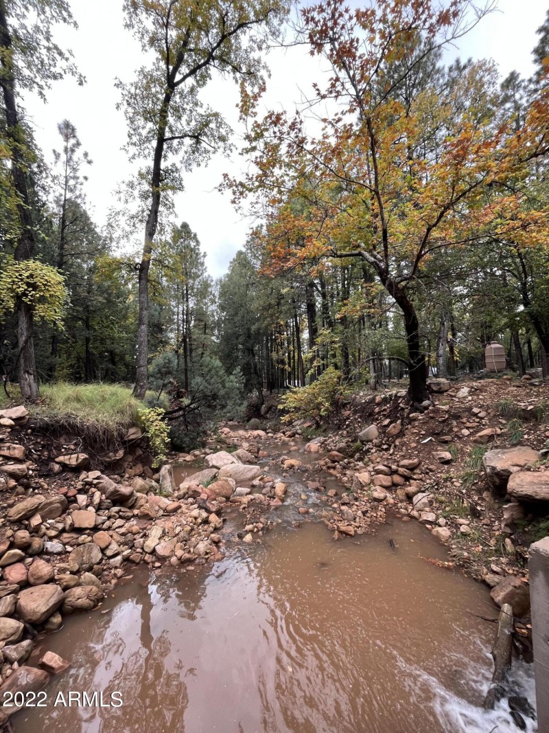 Creekside a few yards away