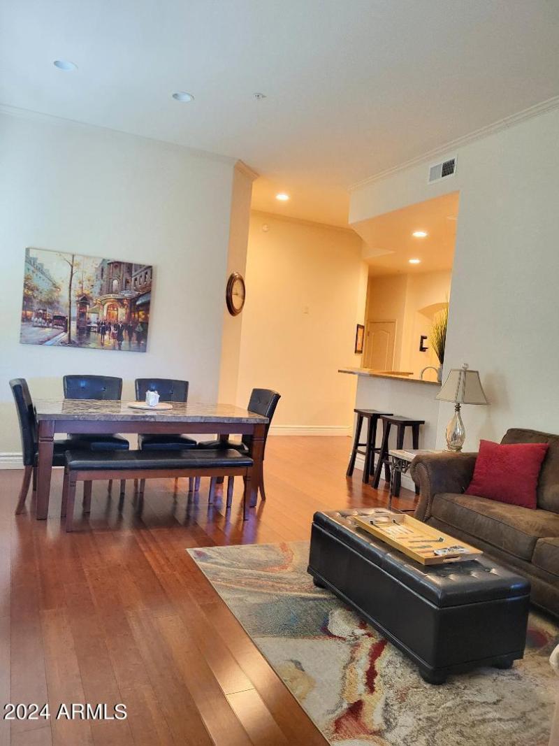 dinnig in living room