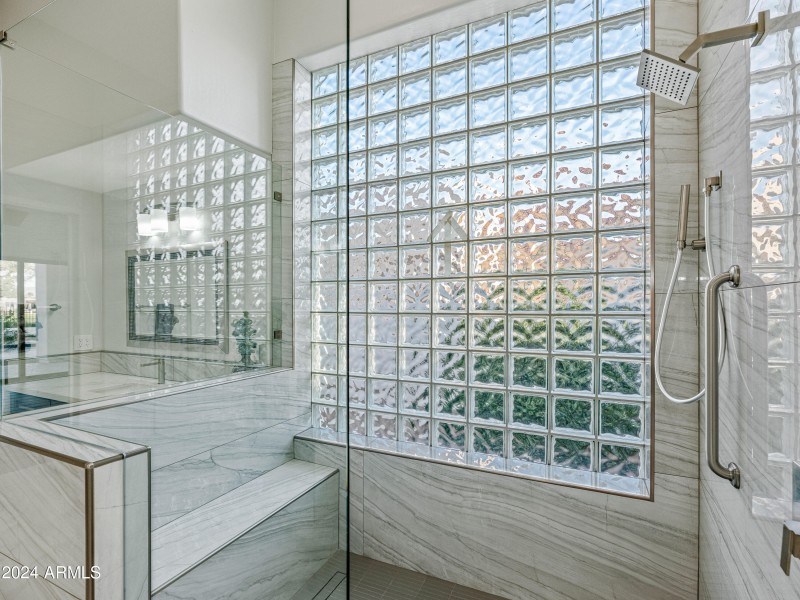 Shower with Built-In Bench