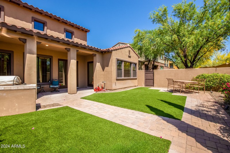 Private Backyard with Turf