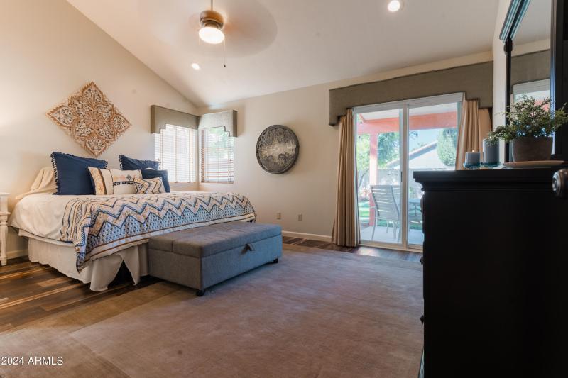 Sliding door to patio from Master