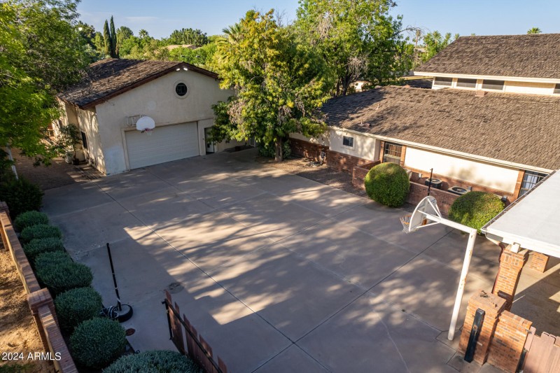 Sports Court and Carriage House