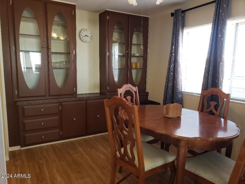 Dining with built in buffet hutch