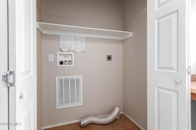 Washer & Dryer Hookup Inside Home