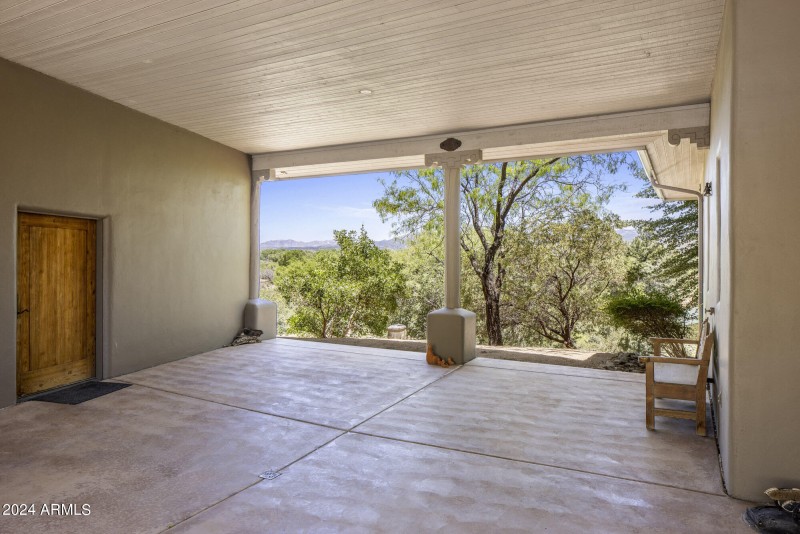 Carport attached to garage