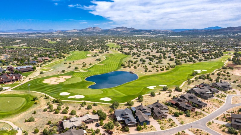 Holes 9 and 18 with Club House on Left
