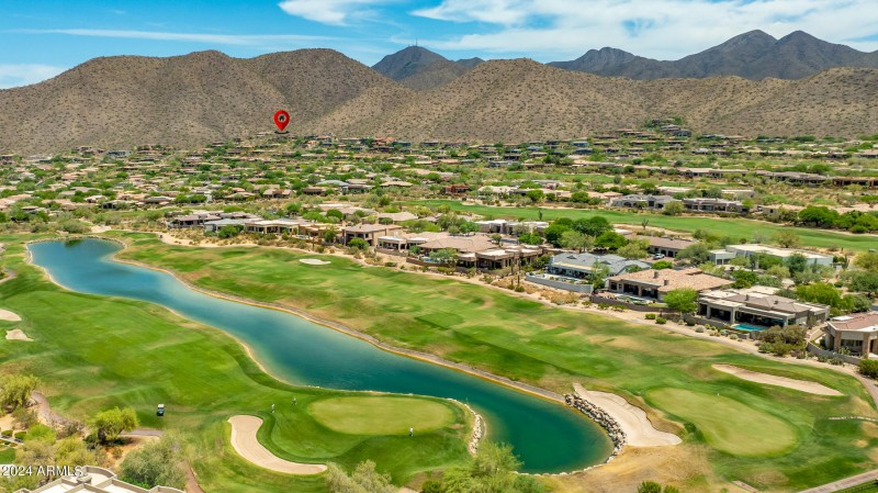 Nestled against the Scottsdale Mtns.