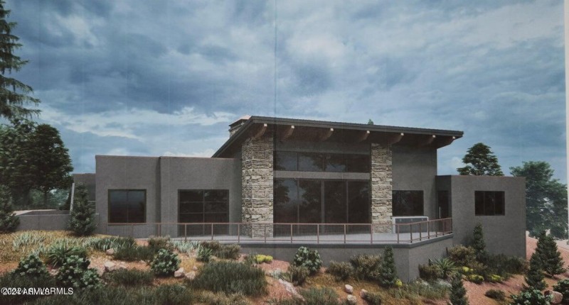 House Plan Render Rear