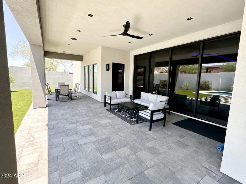 Large covered patio area