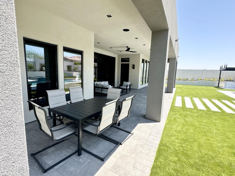 Covered patio area