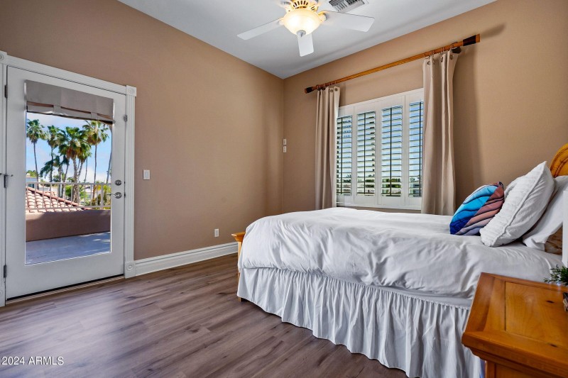 Guest Qtrs Bedroom Opens to Deck