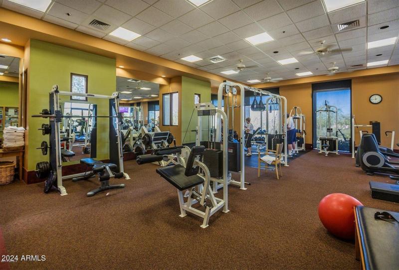 Workout room in clubhouse