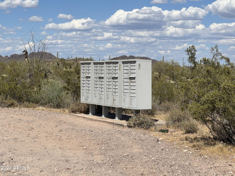 Mailbox at entrance to Whispering Ranch