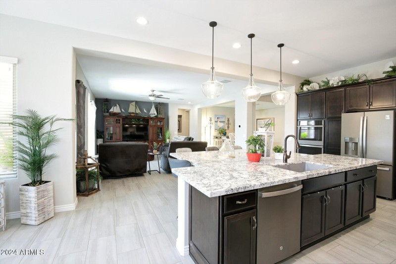 Kitchen to family room