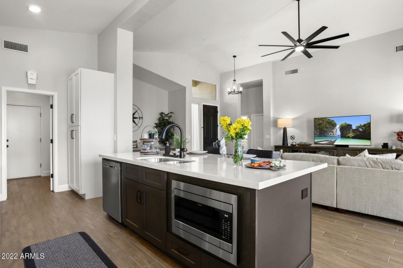 Kitchen open to great room