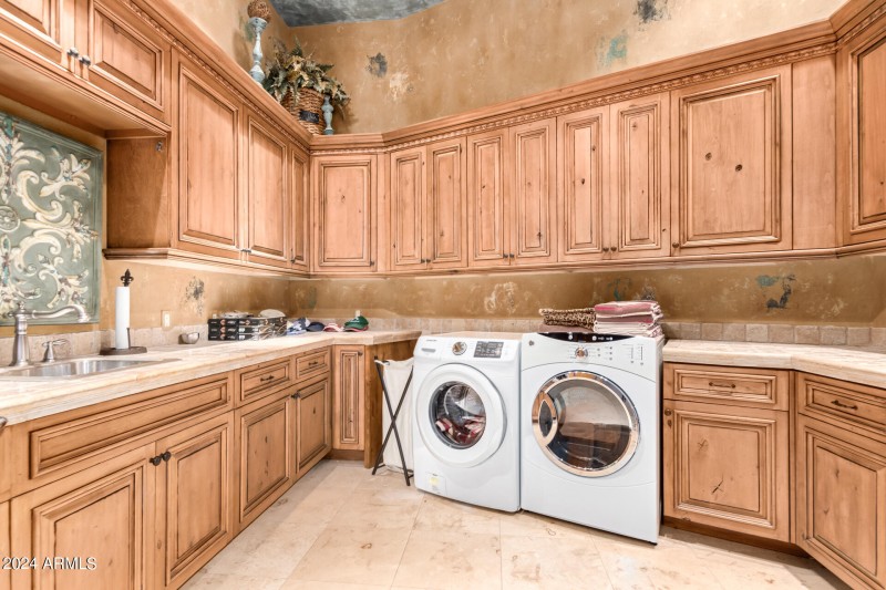 Custom Laundry Room with Storage