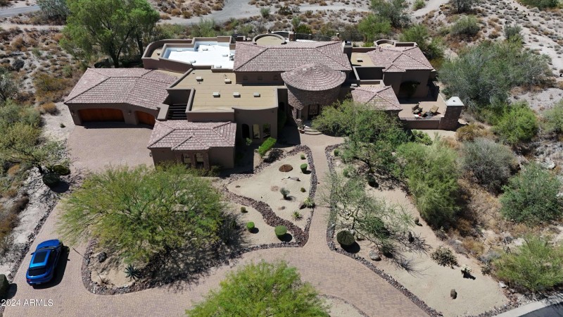 Aerial Perspective of Estate Grounds