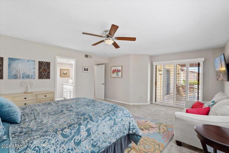 Primary Bedroom with patio exit