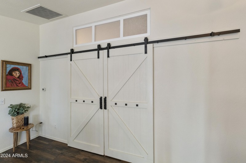 Barn door from Family room