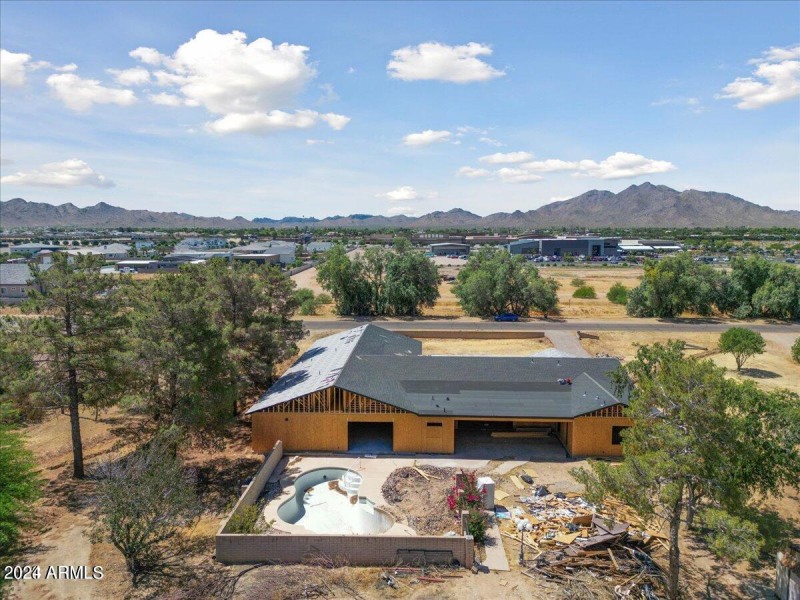 Aerial view back of home