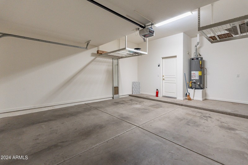 Garage with overhead storage